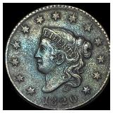 1820 Coronet Head Large Cent NEARLY UNCIRCULATED