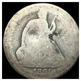 1861 Silver Seated Liberty Half Dollar HIGH GRADE