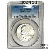 1959 Franklin Half Dollar PCGS MS65 DDE FS-108