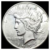 1935 Silver Peace Dollar CLOSELY UNCIRCULATED