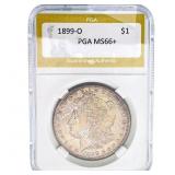 1899-O Morgan Silver Dollar PGA MS66+