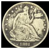 1871-S Silver Half Dollar (Seated Liberty) HIGH GR
