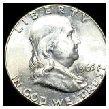 1963 Franklin Silver Half Dollar HIGH GRADE