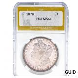 1878 Morgan Silver Dollar PGA MS64