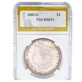 1880-O Morgan Silver Dollar PGA MS63+