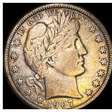 1907-S Silver Barber Half Dollar NEARLY UNCIRCULAT