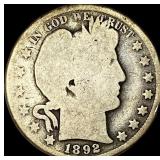 1892 Silver Half Dollar (Barber) NICELY CIRCULATED