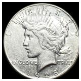 1928 Silver Peace Dollar CLOSELY UNCIRCULATED