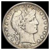1905-S Silver Barber Half Dollar LIGHTLY  CIRCULA