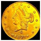 1871 Gold California Fractional Half Dollar HIGH G