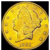 1901-S Gold $20 Liberty Head Double Eagle UNCIRCUL