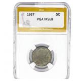 1937 Buffalo Nickel PCG MS68