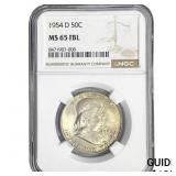 1954-D Franklin Half Dollar NGC MS65 FBL
