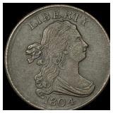 1804 Copper Half Cent NEARLY UNCIRCULATED