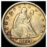 1875-S Silver Twenty Cents CLOSELY UNCIRCULATED