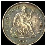 1861 Silver Half Dime CLOSELY UNCIRCULATED