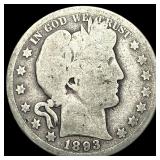 1893-S Silver Barber Half Dollar NICELY CIRCULATED