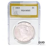 1923 Silver Peace Dollar PGA MS65
