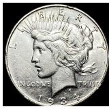 1934 Silver Peace Dollar CLOSELY UNCIRCULATED