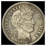 1912-S Silver Barber Dime NEARLY UNCIRCULATED