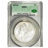 1879-S Morgan Silver Dollar CAC MS64