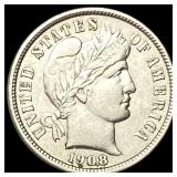 1908-S Silver Barber Dime CLOSELY UNCIRCULATED
