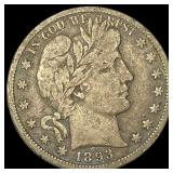 1893-O Silver Barber Half Dollar LIGHTLY CIRCULATE