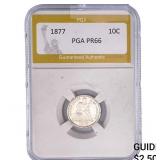 1877 Seated Liberty Dime PGA PR66