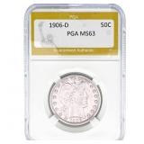 1906-D Barber Half Dollar PGA MS63