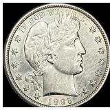 1895-S Silver Barber Half Dollar CLOSELY UNCIRCULA