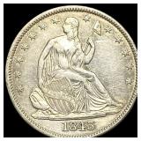 1843 Silver Half Dollar (Seated Liberty) CLOSELY U
