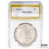1901-O Morgan Silver Dollar PCG MS64