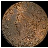 1822 Coronet Head Large Cent HIGH GRADE