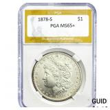 1878-S Morgan Silver Dollar PGA MS65+