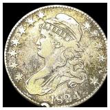 1824 Capped Bust Half Dollar NEARLY UNCIRCULATED