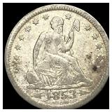 1853-O Silver Seated Liberty Quarter LIGHTLY CIRCU