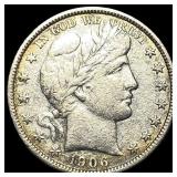 1906-S Silver Barber Half Dollar HIGH GRADE