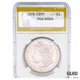 1878 7/8TF Morgan Silver Dollar PGA MS64