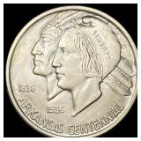 1937-D Silver Arkansas Centennial Half Dollar CHOI