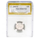 1944-D Mercury Silver Dime PGA MS68 FSB
