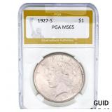 1927-S Silver Peace Dollar PGA MS65