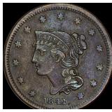 1841 Braided Hair Large Cent NEARLY UNCIRCULATED