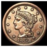 1853 Braided Hair Large Cent NEARLY UNCIRCULATED