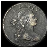 1807 Draped Bust Large Cent NEARLY UNCIRCULATED