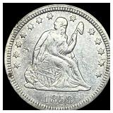 1858 Seated Liberty Silver Quarter NEARLY UNCIRCUL