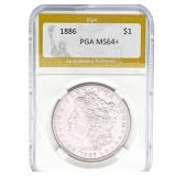 1886 Morgan Silver Dollar PGA MS64+