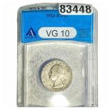 1932-S Washington Silver Quarter ANACS VG10