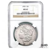 1903 Morgan Silver Dollar NGC MS62