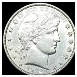 1912-D Silver Barber Half Dollar CLOSELY UNCIRCULA