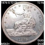 1876-S T2 Obv, T2 Rev Silver Trade Dollar CHOICE B